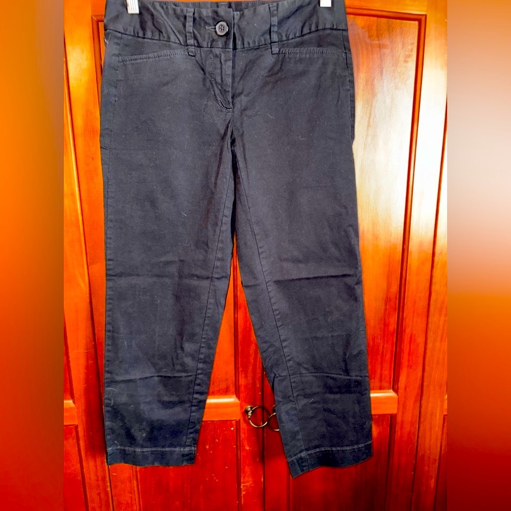 LOFT Black Cropped Chinos #1674